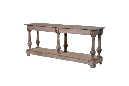 Colonial Reclaimed Pine 2 Drawer Console Table