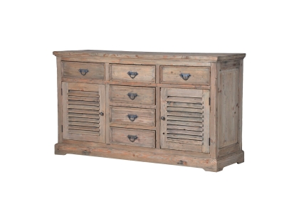 Colonial Reclaimed Pine Louvred Sideboard