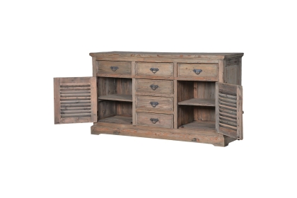 Colonial Reclaimed Pine Louvred Sideboard