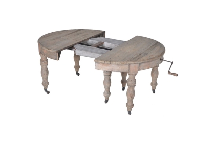 Colonial Reclaimed Pine Oval Extending Dining Table