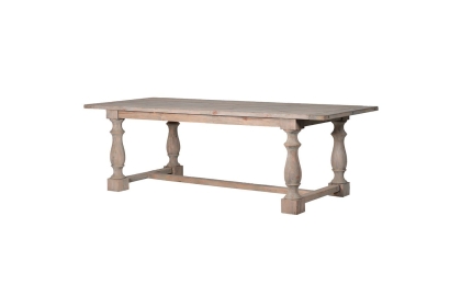 Colonial Reclaimed Pine Turned Leg Refectory Dining Table