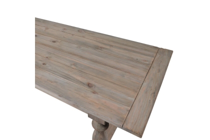 Colonial Reclaimed Pine Turned Leg Refectory Dining Table