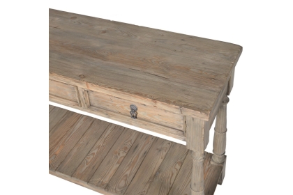 Colonial Reclaimed Pine 3 Drawer Console Table