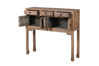 Reclaimed Oak 4 Door 3 Drawer Console Table