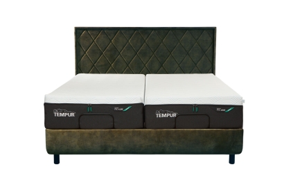 TEMPUR® Arc Disc Bed Ottoman Bed Frame with Quilted Headboard