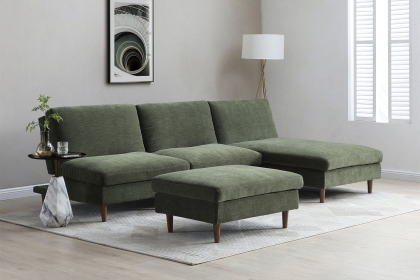 Scotland Chenille Modular Click Clack Sofa Bed Stool