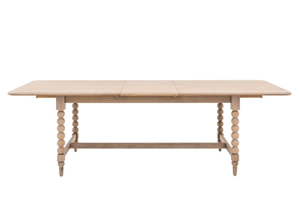 Gallery Direct Artisan Limewash Oak Extending Dining Table with Bobbin Detail Gallery Direct Artisan Limewash Oak Extending Dining Table with Bobbin Detail