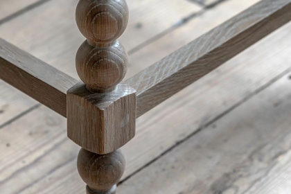 Gallery Direct Artisan Limewash Oak Side Table with Bobbin Detail Gallery Direct Artisan Limewash Oak Side Table with Bobbin Detail