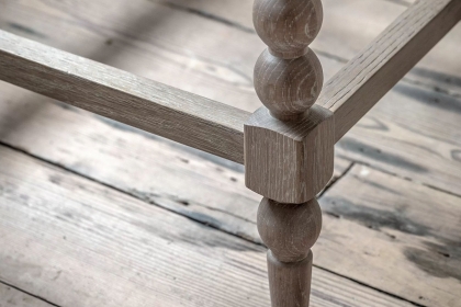 Gallery Direct Artisan Limewash Oak Bar Stool with Bobbin Detail Gallery Direct Artisan Limewash Oak Bar Stool with Bobbin Detail