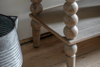 Gallery Direct Artisan Limewash Oak Console Table with Bobbin Detail Gallery Direct Artisan Limewash Oak Console Table with Bobbin Detail