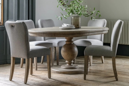 Gallery Direct Vancouver Rustic Pine Round Extending 120-160cm Dining Table Gallery Direct Vancouver Rustic Pine Round Extending 120-160cm Dining Table