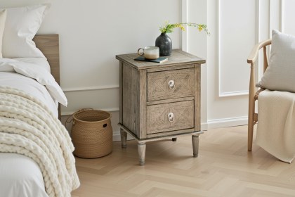 Gallery Direct Rustique French Colonial Bedside Table Gallery Direct Rustique French Colonial Bedside Table
