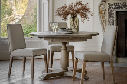 Gallery Direct Rustique French Colonial Round Extending Dining Table Gallery Direct Rustique French Colonial Round Extending Dining Table