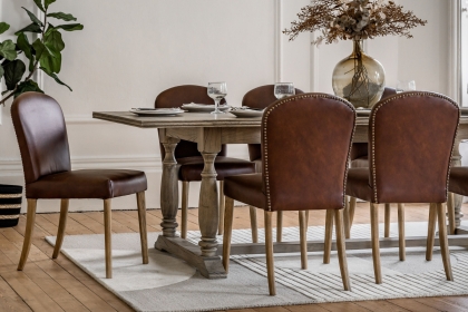 Gallery Direct Hinton Brown Leather Dining Chair Gallery Direct Hinton Brown Leather Dining Chair