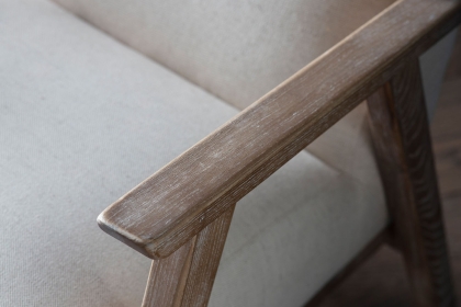 Gallery Direct Neyland Natural Linen Fabric Armchair Gallery Direct Neyland Natural Linen Fabric Armchair