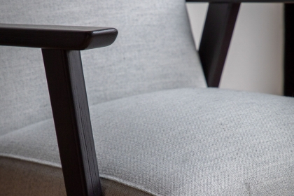 Gallery Direct Neyland Mottled Stone Fabric Armchair Gallery Direct Neyland Mottled Stone Fabric Armchair