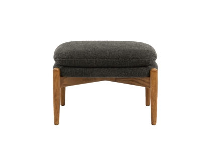 Gallery Direct Datsun Charcoal Boucle Fabric Footstool