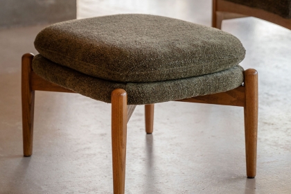 Gallery Direct Datsun Green Boucle Fabric Footstool Gallery Direct Datsun Green Boucle Fabric Footstool