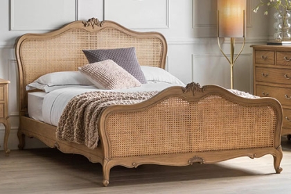 Gallery Direct Chic Weathered Cane Bed Frame Gallery Direct Chic Weathered Cane Bed Frame