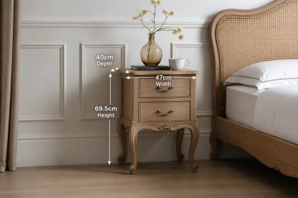 Gallery Direct Chic Weathered Bedside Table Gallery Direct Chic Weathered Bedside Table