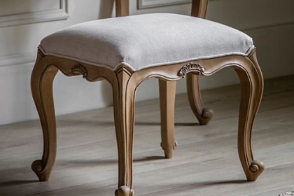 Gallery Direct Chic Weathered Dressing Table Stool Gallery Direct Chic Weathered Dressing Table Stool