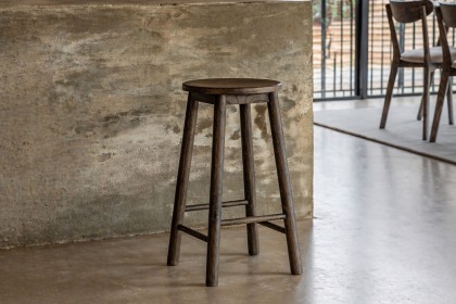 Gallery Direct Hatfield Smoked Oak Stool Gallery Direct Hatfield Smoked Oak Stool
