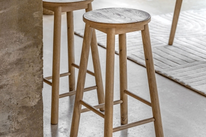 Gallery Direct Hatfield Natural Oak Stool