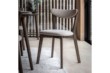 Gallery Direct Hatfield Pair Of Smoked Oak Dining Chairs