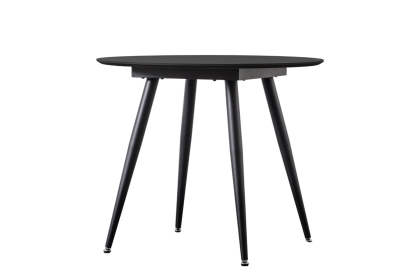 Gallery Direct Astley 90cm Round Black Oak Dining Table Gallery Direct Astley 90cm Round Black Oak Dining Table