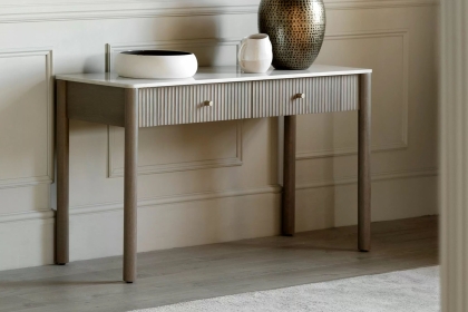 Gallery Direct Marmo Mango Wood Console Table with Marble Top Gallery Direct Marmo Mango Wood Console Table with Marble Top