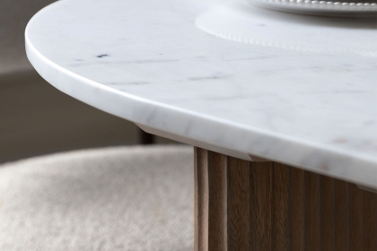 Gallery Direct Marmo Mango Wood Large Dining Table with Marble Top Gallery Direct Marmo Mango Wood Large Dining Table with Marble Top