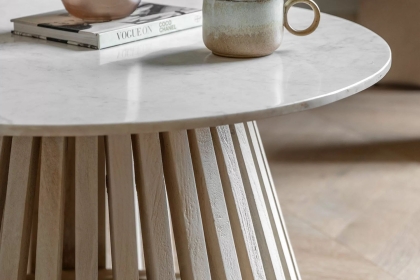 Gallery Direct Soho Mango Wood Coffee Table with Marble Top Gallery Direct Soho Mango Wood Coffee Table with Marble Top