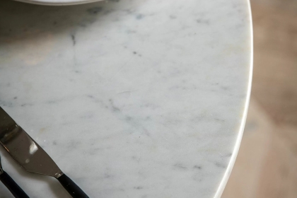 Gallery Direct Soho Mango Wood Round Dining Table with Marble Top Gallery Direct Soho Mango Wood Round Dining Table with Marble Top