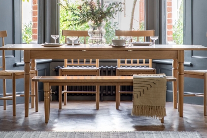 Gallery Direct Eton Oak 180/230cm Ext Dining Table Gallery Direct Eton Oak 180/230cm Ext Dining Table