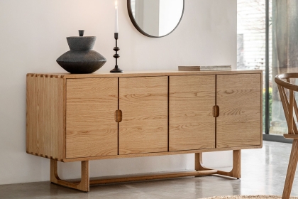 Gallery Direct Craft Natural Oak Large Sideboard Gallery Direct Craft Natural Oak Large Sideboard