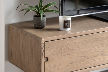 Gallery Direct Craft Smoked Oak Media TV Unit Gallery Direct Craft Smoked Oak Media TV Unit