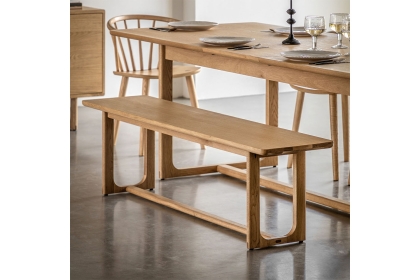 Gallery Direct Craft Natural Oak Dining Bench Gallery Direct Craft Natural Oak Dining Bench