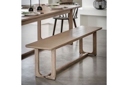 Gallery Direct Craft Smoked Oak Dining Bench Gallery Direct Craft Smoked Oak Dining Bench