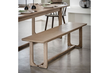 Gallery Direct Craft Smoked Oak Dining Bench