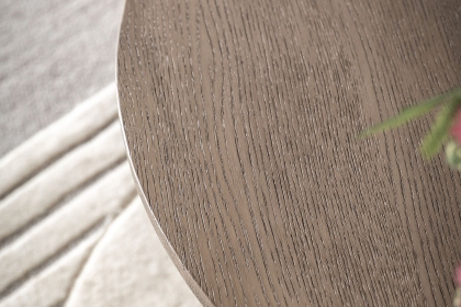 Gallery Direct Craft Smoked Oak Round Coffee Table Gallery Direct Craft Smoked Oak Round Coffee Table