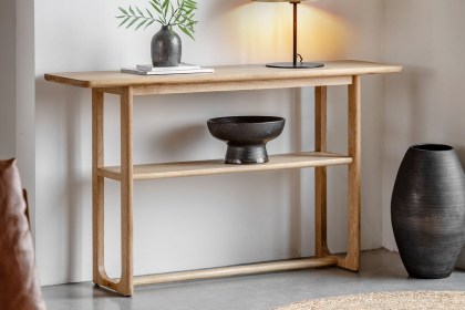 Gallery Direct Craft Natural Oak Console Table Gallery Direct Craft Natural Oak Console Table