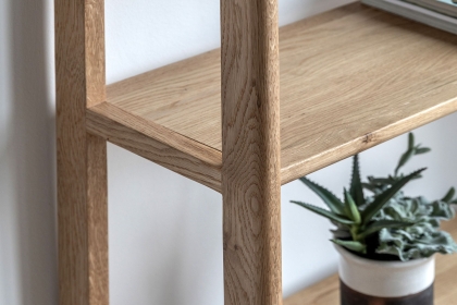 Gallery Direct Craft Natural Oak Large Open Display Unit Gallery Direct Craft Natural Oak Large Open Display Unit