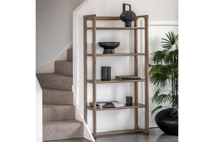Gallery Direct Craft Smoked Oak Large Open Display Unit Gallery Direct Craft Smoked Oak Large Open Display Unit