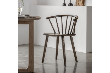 Gallery Direct Craft Smoked Oak Set of 2 Dining Chairs