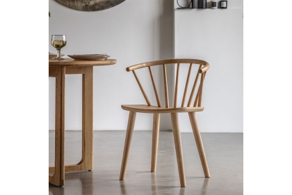 Gallery Direct Craft Natural Oak Set of 2 Dining Chairs