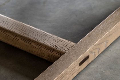 Gallery Direct Craft Smoked Oak Dining Table Set & 4 Chairs Gallery Direct Craft Smoked Oak Dining Table Set & 4 Chairs