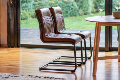 Gallery Direct Capri Vintage Leather Chair in Brown Gallery Direct Capri Vintage Leather Chair in Brown