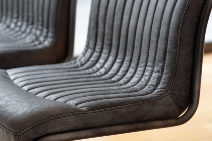 Gallery Direct Capri Vintage Leather Chair in Antique Ebony Gallery Direct Capri Vintage Leather Chair in Antique Ebony