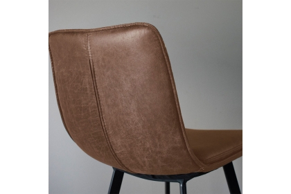 Gallery Direct Set of 2 Palmer Bar Stools in Brown Leather Gallery Direct Set of 2 Palmer Bar Stools in Brown Leather