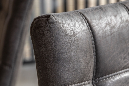 Gallery Direct Set of 2 Darwin Dining Chairs in Grey Leather Gallery Direct Set of 2 Darwin Dining Chairs in Grey Leather